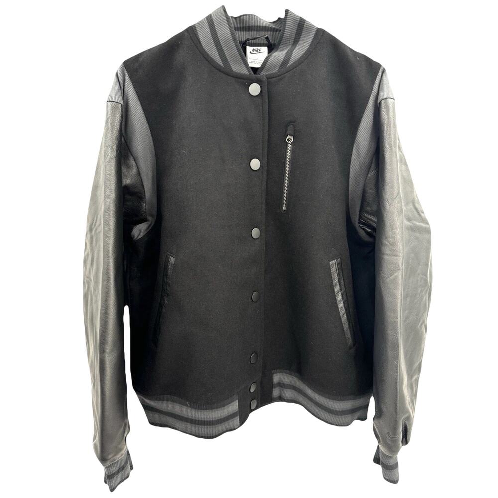 Nike Women's Sportswear Classic Destroyer Jacket Black Bomber Small MSRP $500
